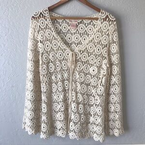 Toffee Apple Boho Crochet Cotton Top